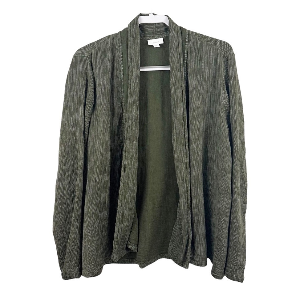 J.Jill Cotton Gauze Open Cardigan